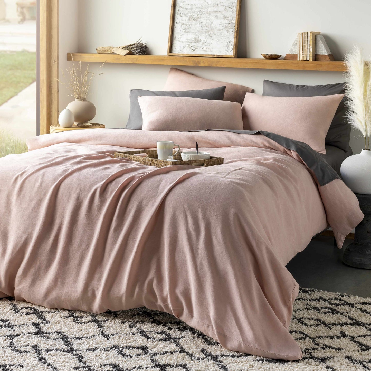Estaca Blush Linen Bedding-0