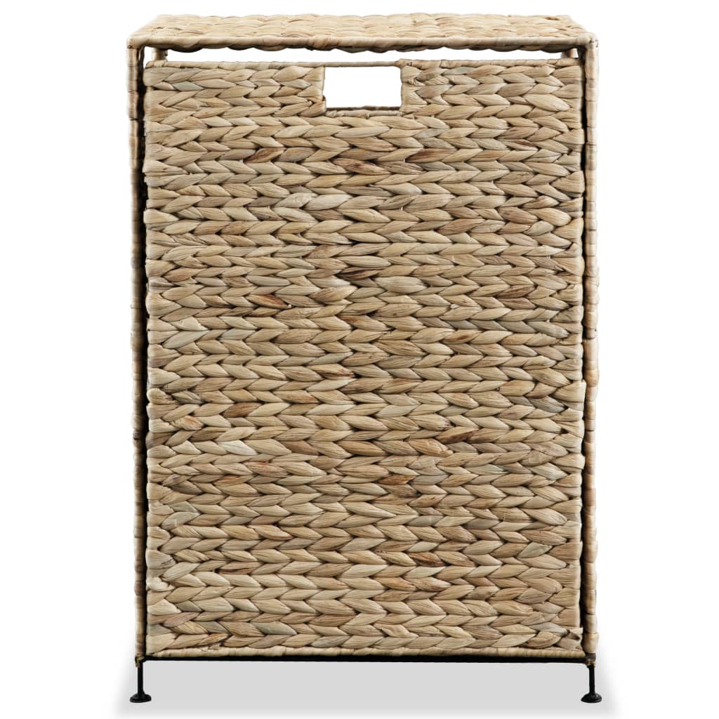 Stylish vidaXL Laundry Basket 17.3"x13.4"x25.2" Water Hyacinth, perfect for organizing laundry in any bathroom.