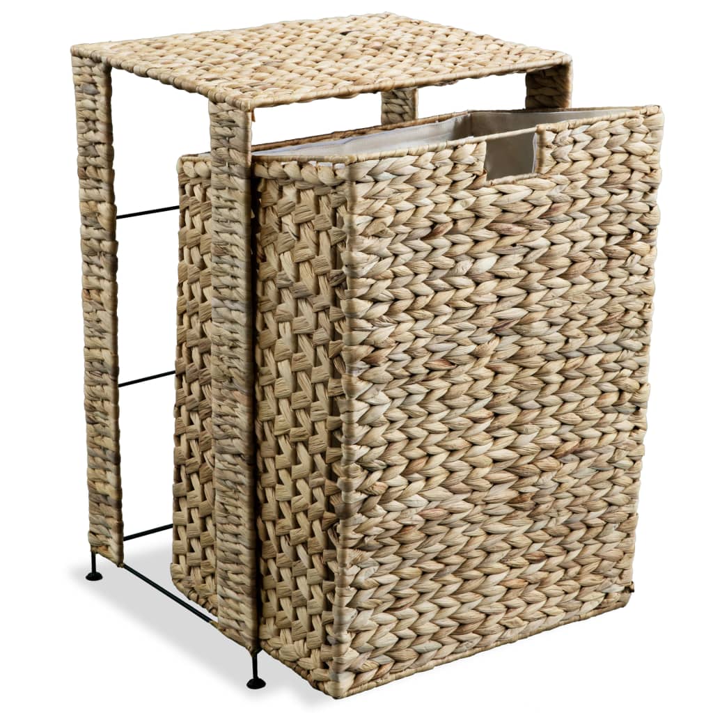 vidaXL Laundry Basket 17.3"x13.4"x25.2" Water Hyacinth, a stylish and durable storage solution for your laundry.