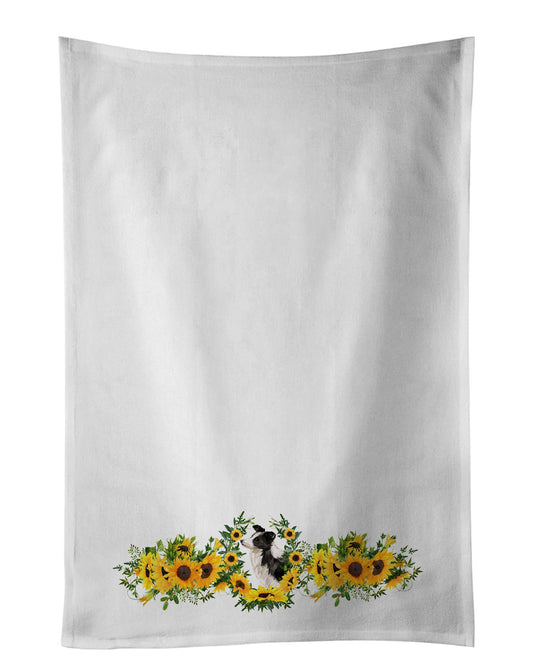Border Collie in Sunflowers Kitchen Towel Set of 2-0