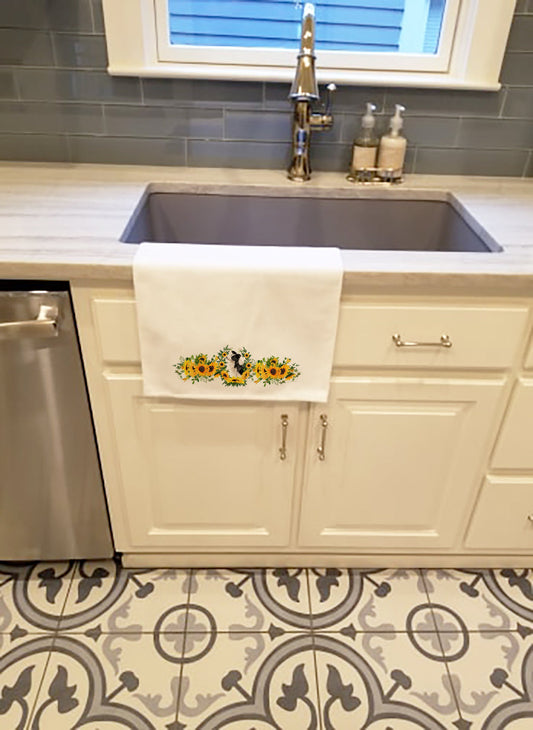Border Collie in Sunflowers Kitchen Towel Set of 2-1