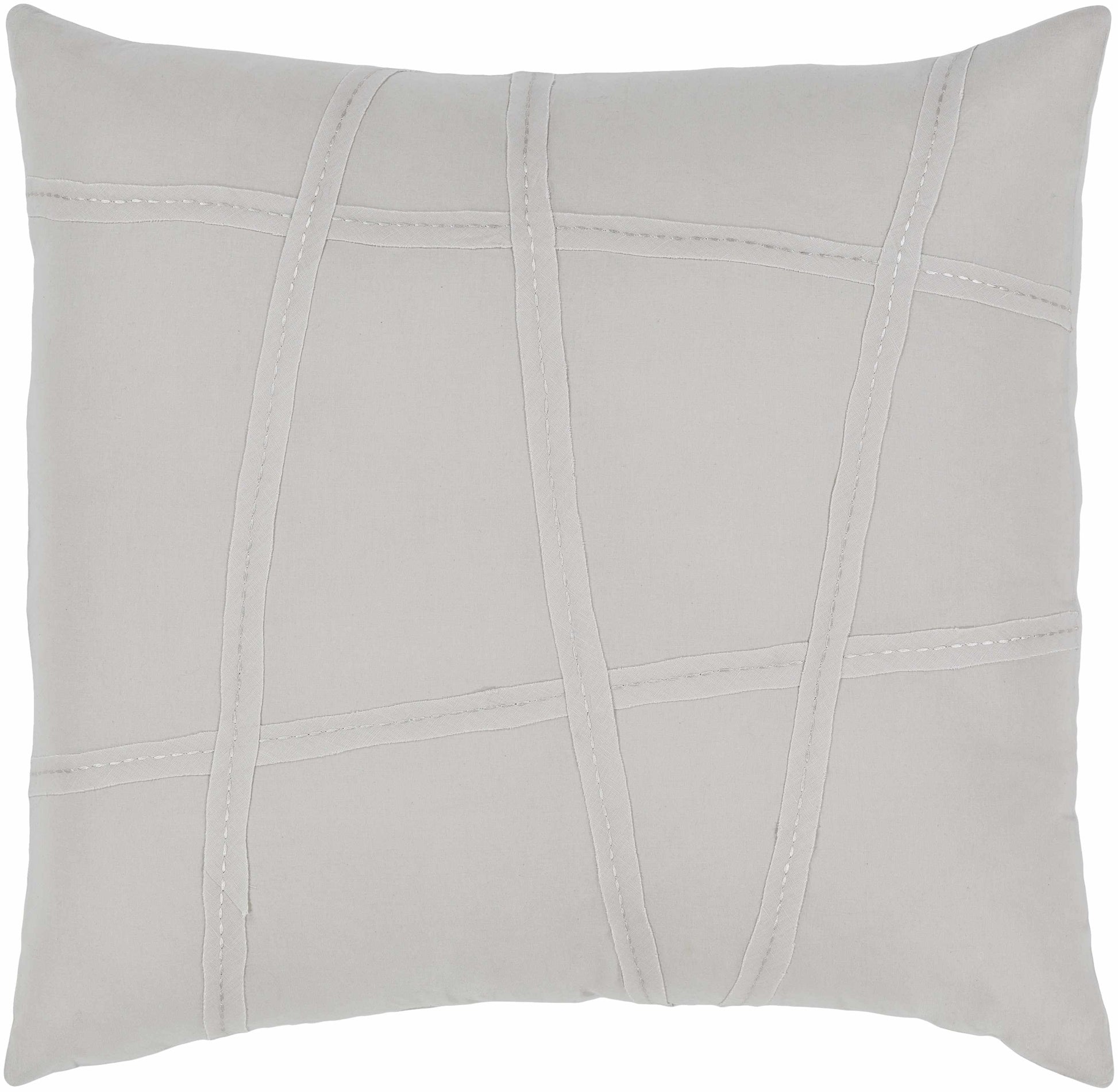 Enhance your bedroom with the luxurious Queens Contemporary Light Gray Bedding, featuring elegant stitching and premium cotton.